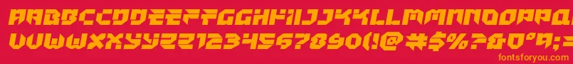 Tokyodrifterexpand Font – Orange Fonts on Red Background