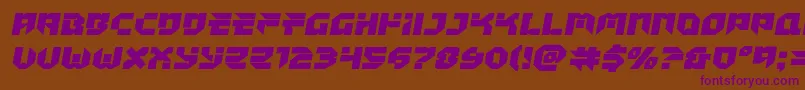 Tokyodrifterexpand Font – Purple Fonts on Brown Background