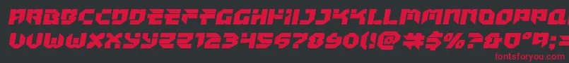 Tokyodrifterexpand Font – Red Fonts on Black Background