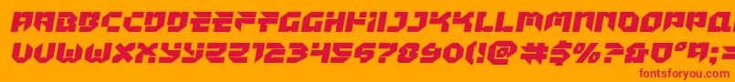 Tokyodrifterexpand Font – Red Fonts on Orange Background