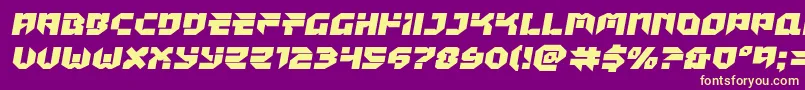 Tokyodrifterexpand Font – Yellow Fonts on Purple Background