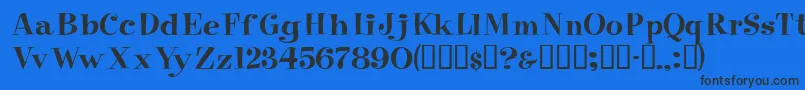 フォントEppingerssk – 黒い文字の青い背景