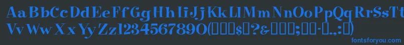 Eppingerssk-fontti – siniset fontit mustalla taustalla