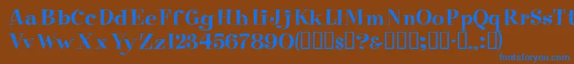 Czcionka Eppingerssk – niebieskie czcionki na brązowym tle