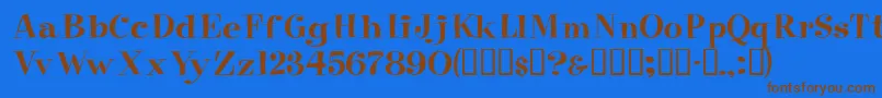 Eppingerssk Font – Brown Fonts on Blue Background