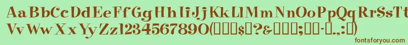 Eppingerssk Font – Brown Fonts on Green Background