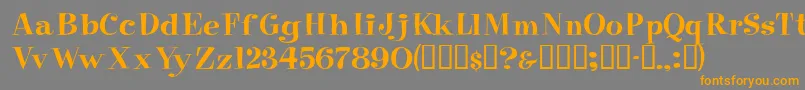 Eppingerssk Font – Orange Fonts on Gray Background