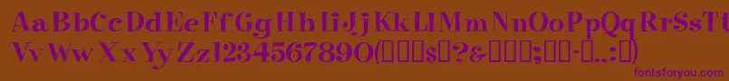 Eppingerssk Font – Purple Fonts on Brown Background