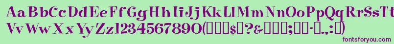 Eppingerssk Font – Purple Fonts on Green Background