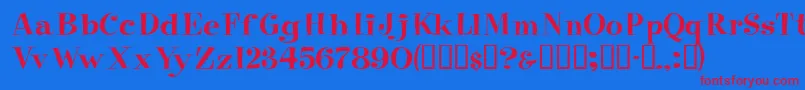 Eppingerssk Font – Red Fonts on Blue Background