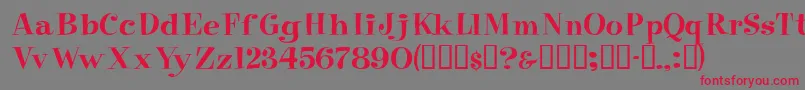 Eppingerssk Font – Red Fonts on Gray Background