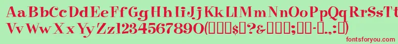 Eppingerssk Font – Red Fonts on Green Background