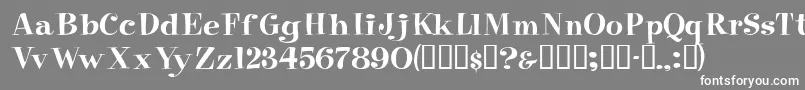 フォントEppingerssk – 灰色の背景に白い文字