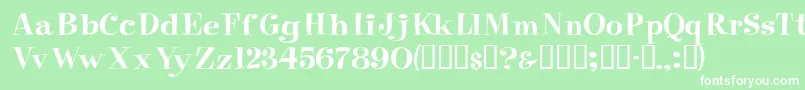 Eppingerssk Font – White Fonts on Green Background