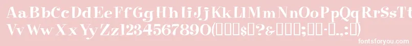 Eppingerssk-fontti – valkoiset fontit vaaleanpunaisella taustalla