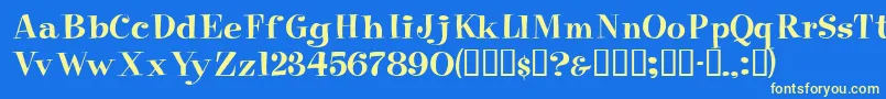 Eppingerssk Font – Yellow Fonts on Blue Background