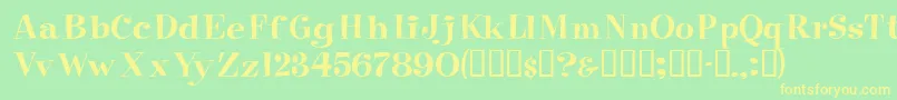 Eppingerssk Font – Yellow Fonts on Green Background