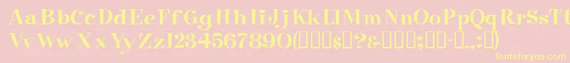 Eppingerssk Font – Yellow Fonts on Pink Background