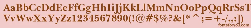 Шрифт BaskervilleWin95btBold – коричневые шрифты на розовом фоне