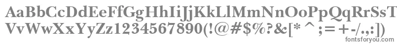 BaskervilleWin95btBold-Schriftart – Graue Schriften auf weißem Hintergrund