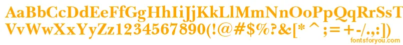 BaskervilleWin95btBold-Schriftart – Orangefarbene Schriften