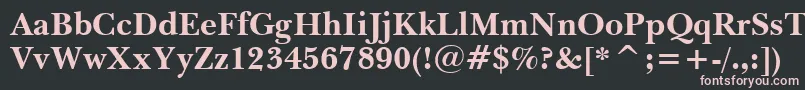 BaskervilleWin95btBold Font – Pink Fonts on Black Background