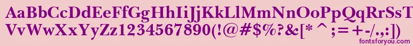 Шрифт BaskervilleWin95btBold – фиолетовые шрифты на розовом фоне