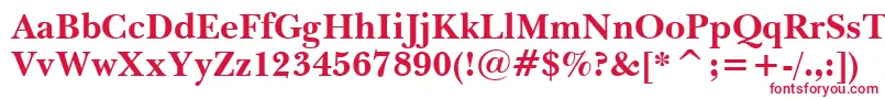 BaskervilleWin95btBold Font – Red Fonts on White Background