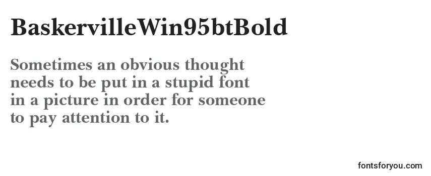 Review of the BaskervilleWin95btBold Font