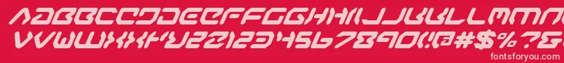 Więcej informacji o czcionce AirstripOneItalic Czcionka AirstripOneItalic – różowe czcionki na czerwonym tle