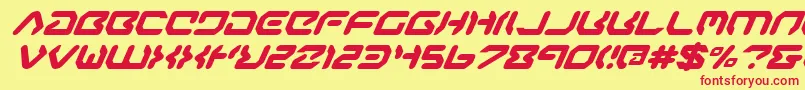AirstripOneItalic Font – Red Fonts on Yellow Background