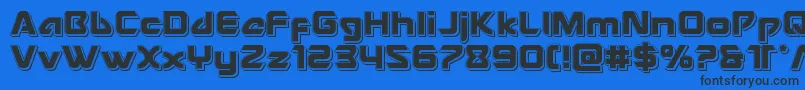 Usangelpunch Font – Black Fonts on Blue Background