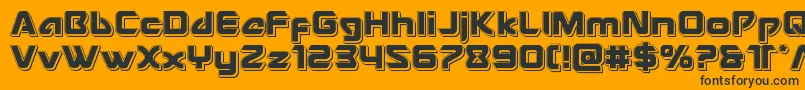 Usangelpunch Font – Black Fonts on Orange Background