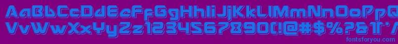 Usangelpunch Font – Blue Fonts on Purple Background