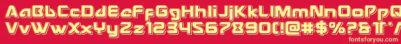 Usangelpunch Font – Yellow Fonts on Red Background