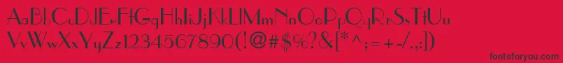 ParisNormal Font – Black Fonts on Red Background