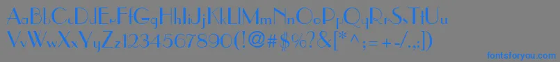 ParisNormal Font – Blue Fonts on Gray Background