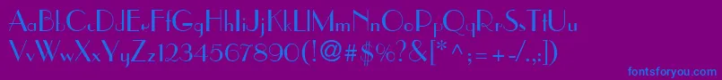 ParisNormal Font – Blue Fonts on Purple Background