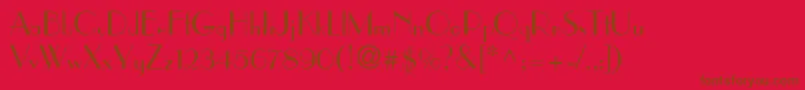 ParisNormal Font – Brown Fonts on Red Background