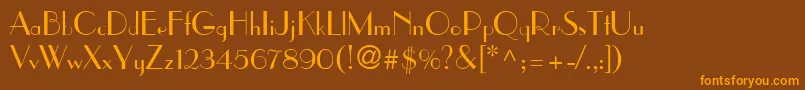 ParisNormal Font – Orange Fonts on Brown Background