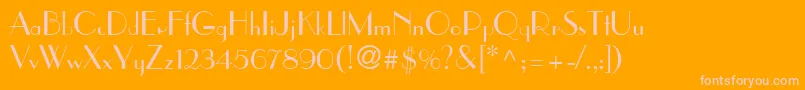 ParisNormal Font – Pink Fonts on Orange Background