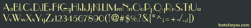 ParisNormal Font – Yellow Fonts on Black Background