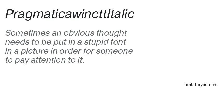 PragmaticawincttItalic Font