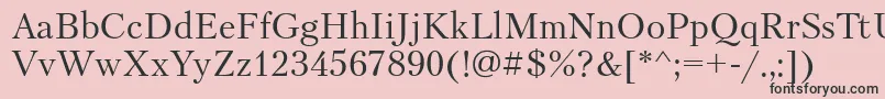 Ptr55C Font – Black Fonts on Pink Background