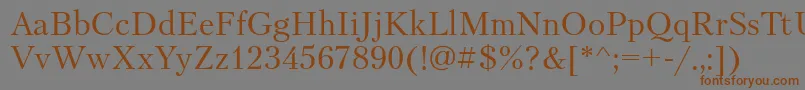 Ptr55C Font – Brown Fonts on Gray Background