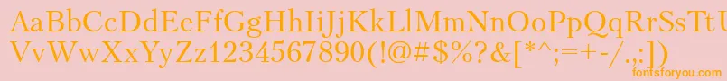 Ptr55C Font – Orange Fonts on Pink Background