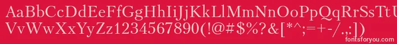 Ptr55C Font – Pink Fonts on Red Background