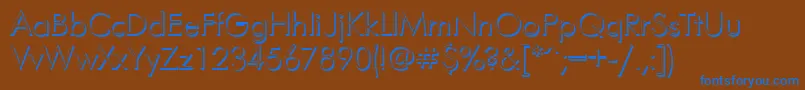 Futurisvolumecttフォントについての詳細 フォントFuturisvolumectt – 茶色の背景に青い文字