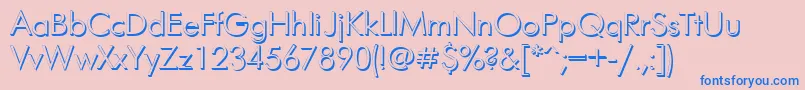 Futurisvolumecttフォントについての詳細 フォントFuturisvolumectt – ピンクの背景に青い文字