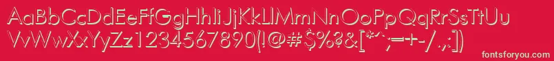 Futurisvolumectt Font – Green Fonts on Red Background